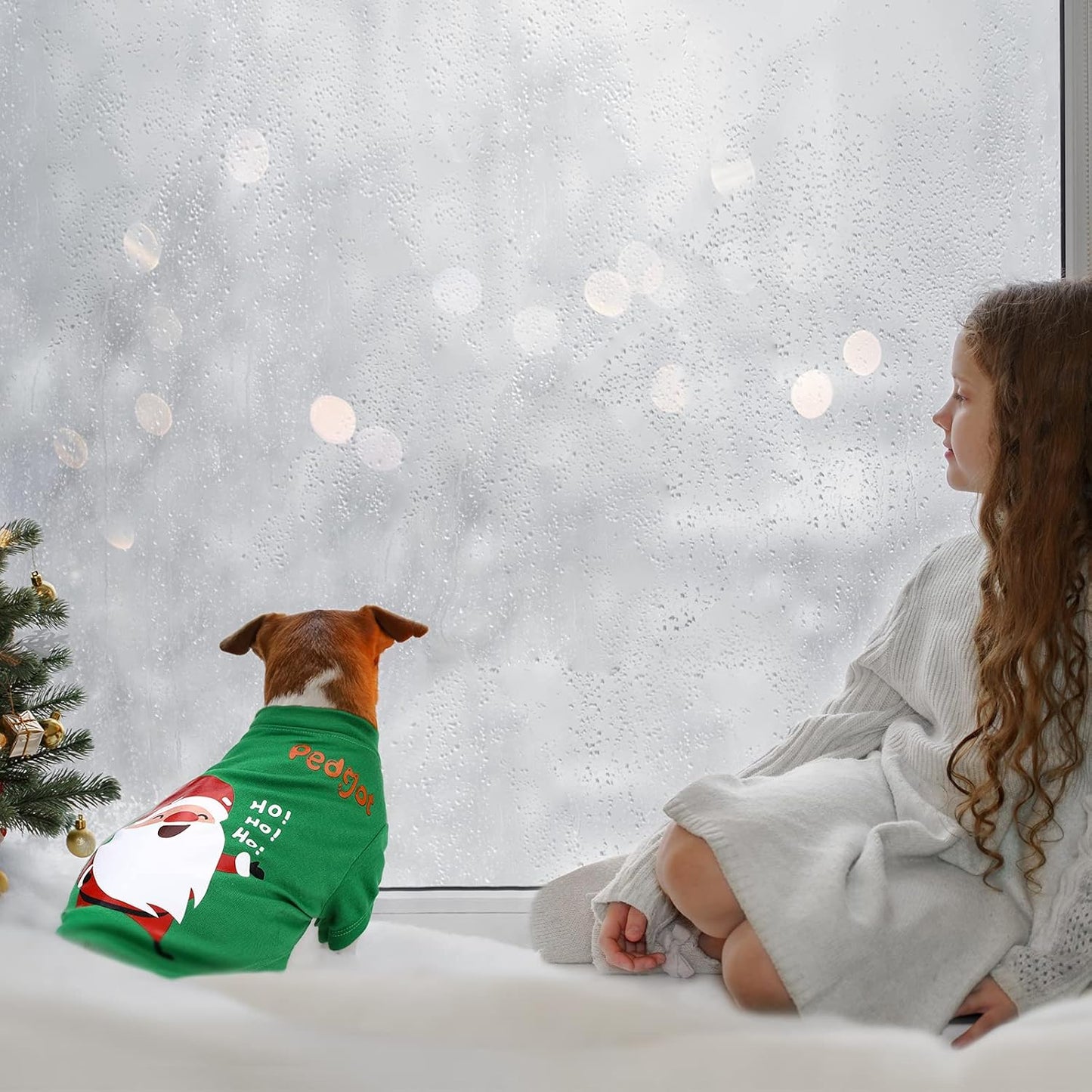 3 Pack Dog Christmas Shirt Santa Claus, Snowman, Elf Pet Xmas Clothes Printed Puppy T-Shirt Cosplay Pet Apparel for Small Dogs and Cats Dress up Cosplay Gifts (M)