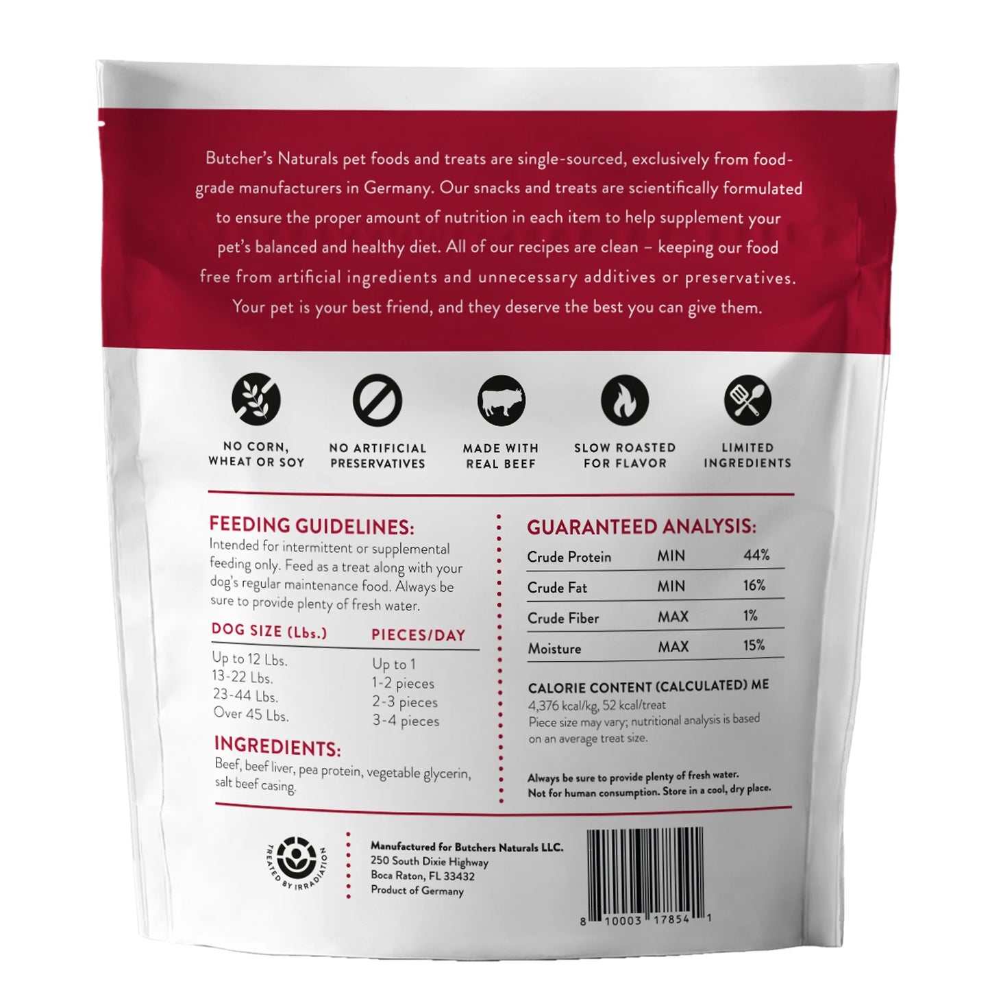 Beef Flavor Sausage Training Treats for Dogs, 10 Oz