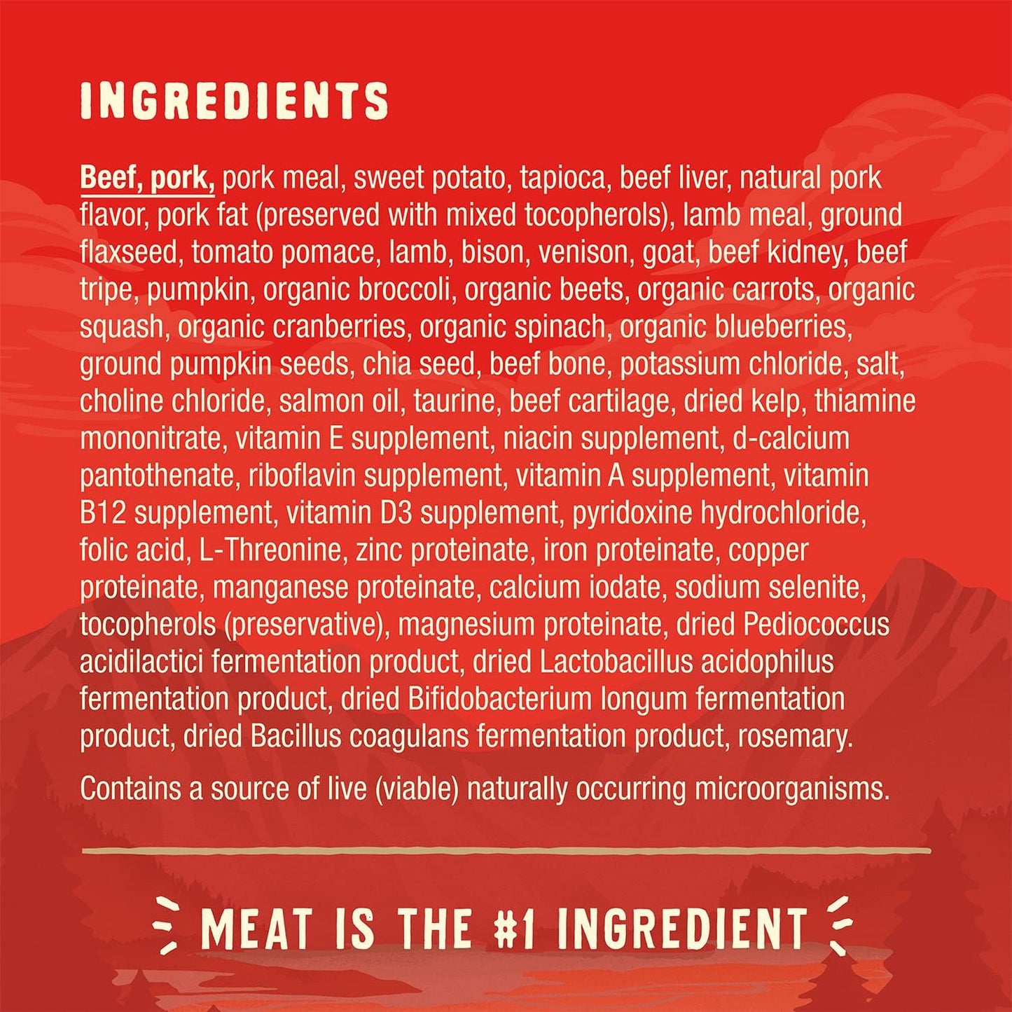 Wild Red Dry Dog Food Raw Coated High Protein Grain & Legume Free Red Meat Recipe, 1 Lb. Bag