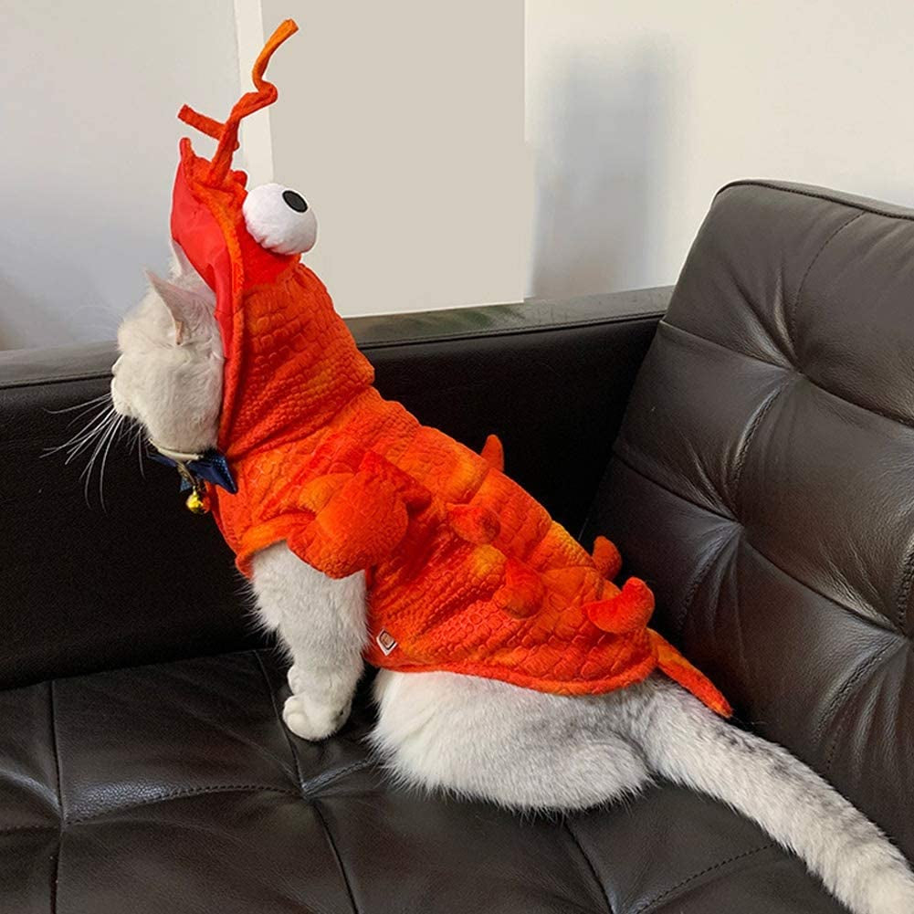 Lobster Dog Costume Halloween Dog Costumes, Halloween Costumes for Small Medium Large Dogs Lobster Pet Halloween Cat Apparel Dogs Cosplay Clothes for Christmas Special Events Photo Prop