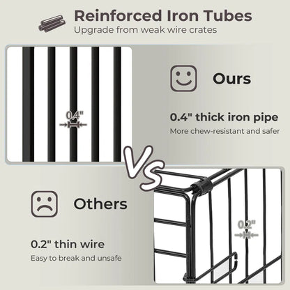 Furniture Style Pet Crate with 2 Sliding Doors