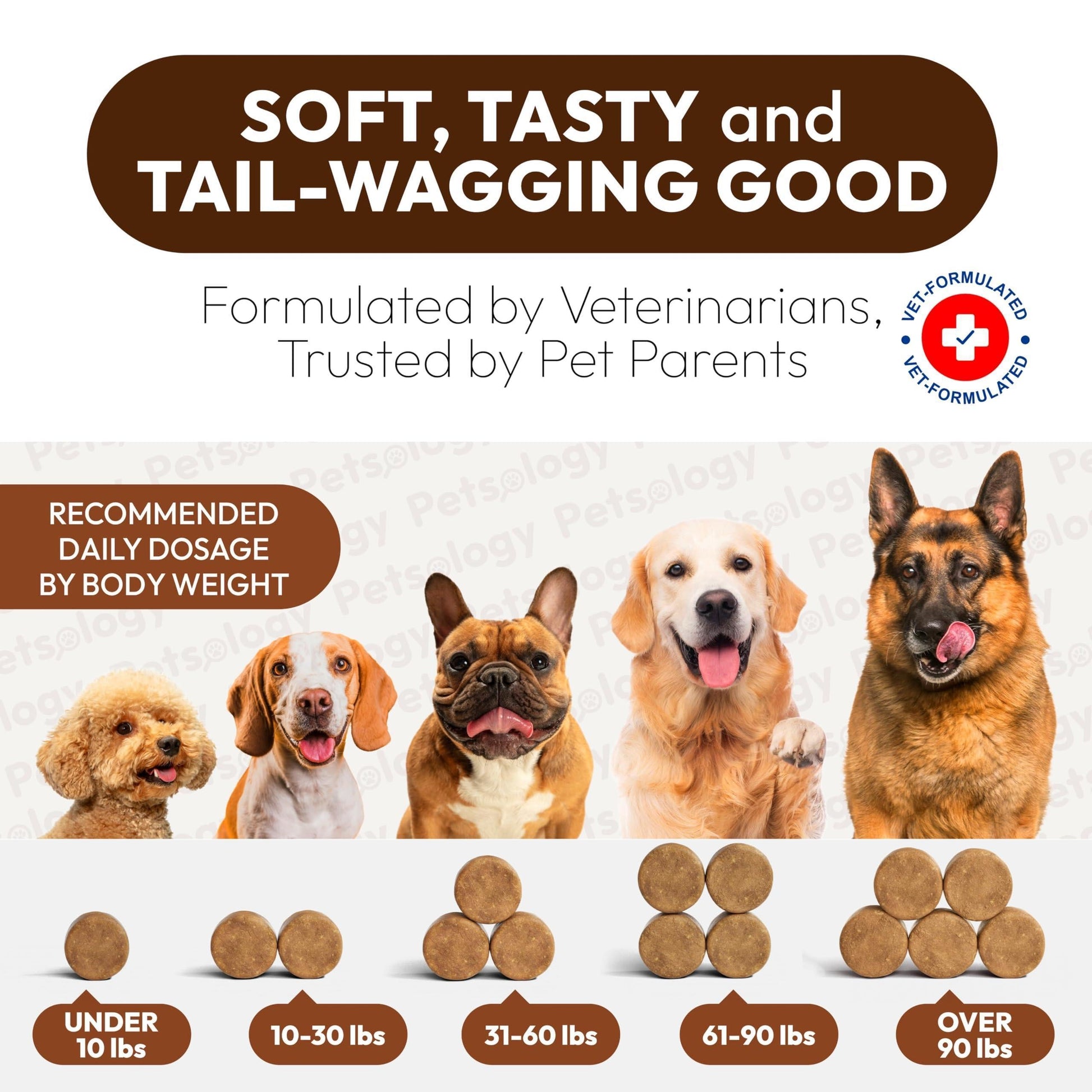 Mushroom Chews Supplement Multivitamin for Dogs Vitamins Health