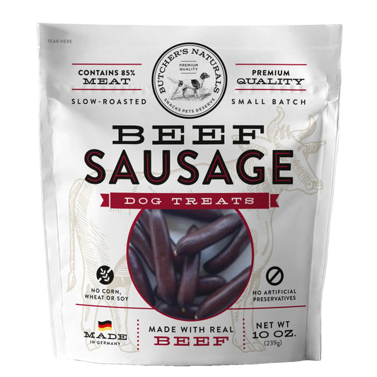 Beef Flavor Sausage Training Treats for Dogs, 10 Oz