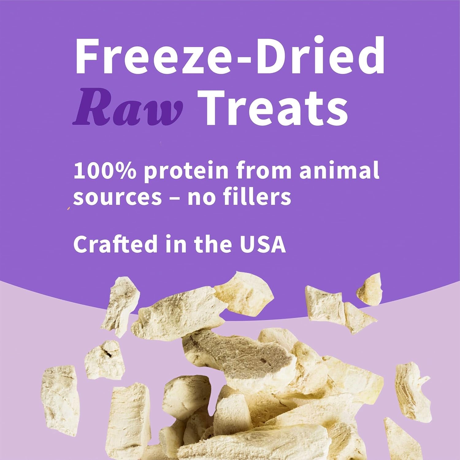 Freeze Dried Raw Dog Treats, 100% Chicken Breast Recipe, Dog Treats Pouch, All-Natural High Protien Treat, 3.7 Oz Pouch