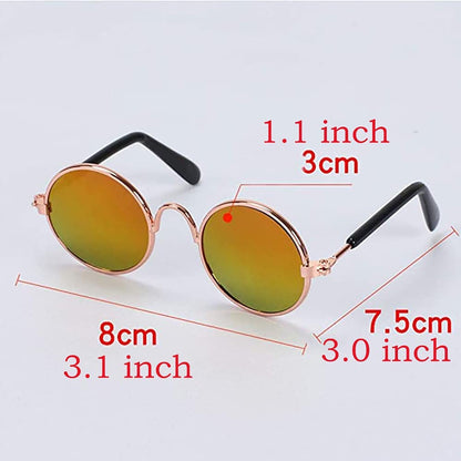 2Pcs Random Color Small Cat Kitten Glasses Pet Glasses Dog Sunglasses Pet Supplies Kittens Pet Sunglasses 3 Cm/1.1 Inch Cosplay Costume Photos Props