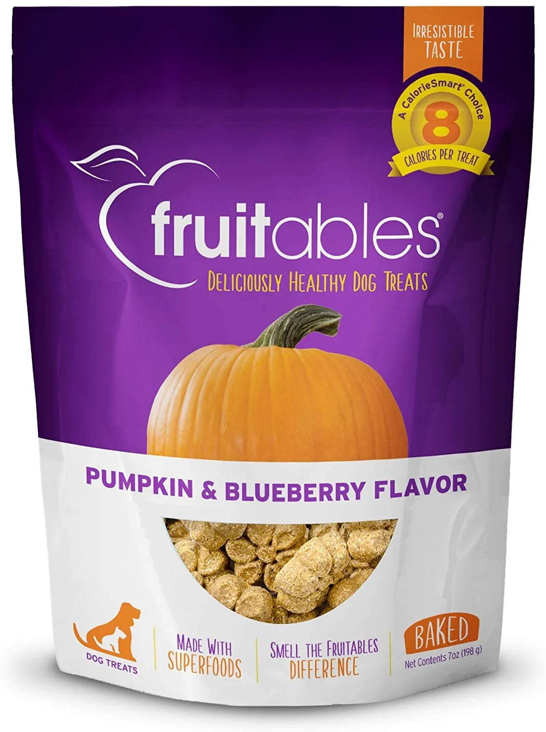 Crunchy Baked Dog Treats Pumpkin/Blueberry, 1Ea/7 Oz