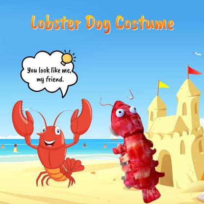 Lobster Dog Costume Halloween Dog Costumes, Halloween Costumes for Small Medium Large Dogs Lobster Pet Halloween Cat Apparel Dogs Cosplay Clothes for Christmas Special Events Photo Prop
