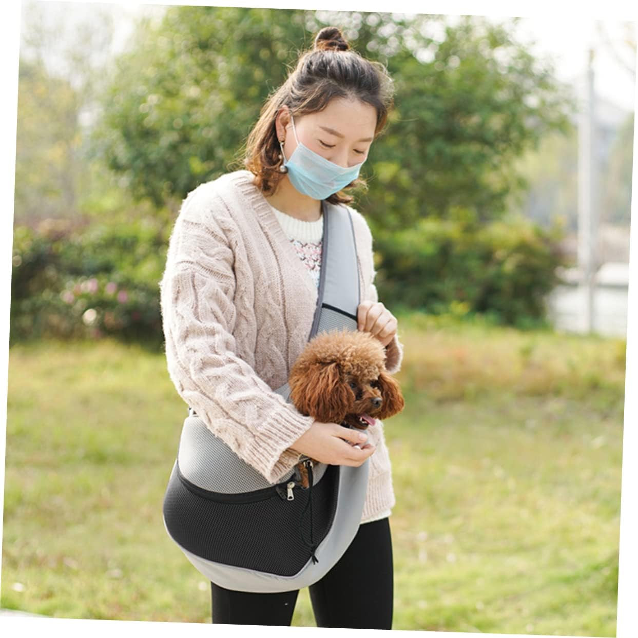 Pet Carrier Bag Mesh Ventilation Dog Sling Bag for Puppy Comfortable Safe Travel Companion for Small Dogs
