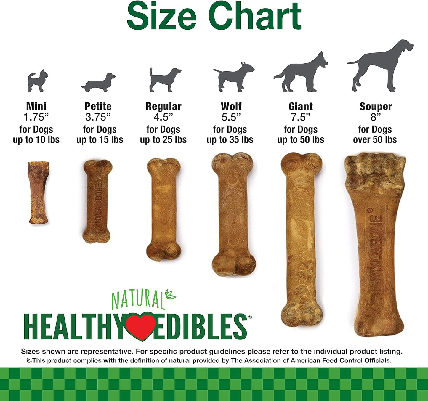 Healthy Edibles Natural Dog Chews Long Lasting Bacon Flavor Treats for Dogs, Small/Regular (3 Count)