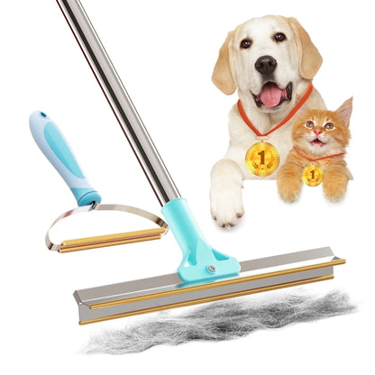 Xtra Max Pet Hair Remover Kit - Cleaning Tool for Pet Hair Removal, Blue, 2-Pack Carpet Rake Scraper
