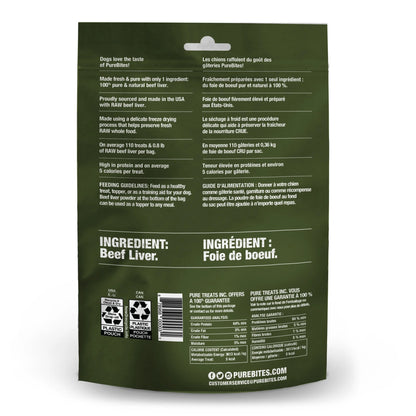 Beef Freeze Dried Dog Treats, 1 Ingredient, Made in USA, 4.2Oz