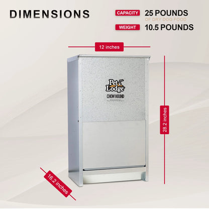 CH50 Pet Feeder, 50 Lb Volume, Galvanized Steel