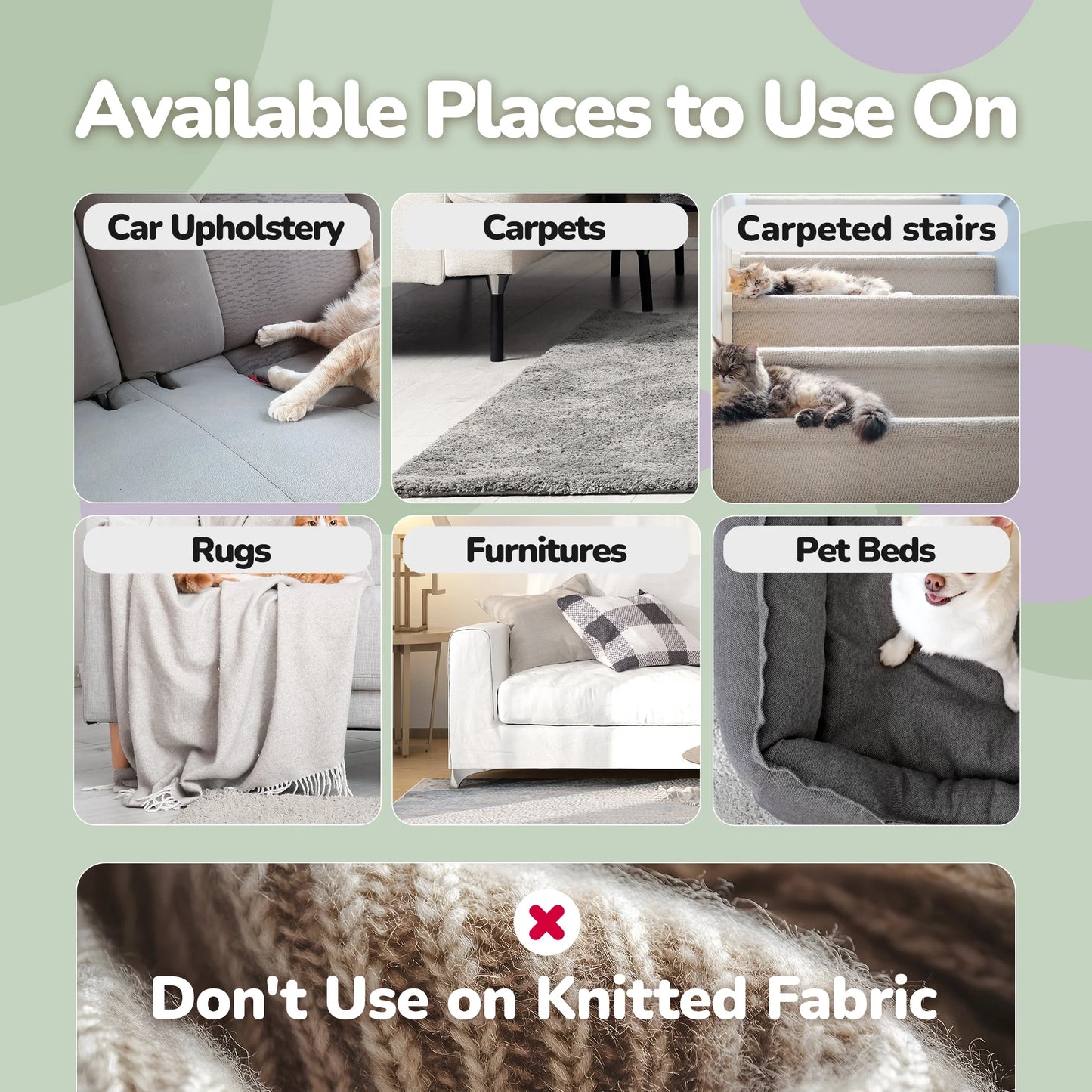 Xtra Max Pet Hair Remover Kit - Cleaning Tool for Pet Hair Removal, Blue, 2-Pack Carpet Rake Scraper