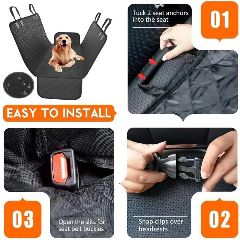 Orange Single-Layer Hard Board Rear Seat Pet Travel Car Pet Mat Pet Car Bed