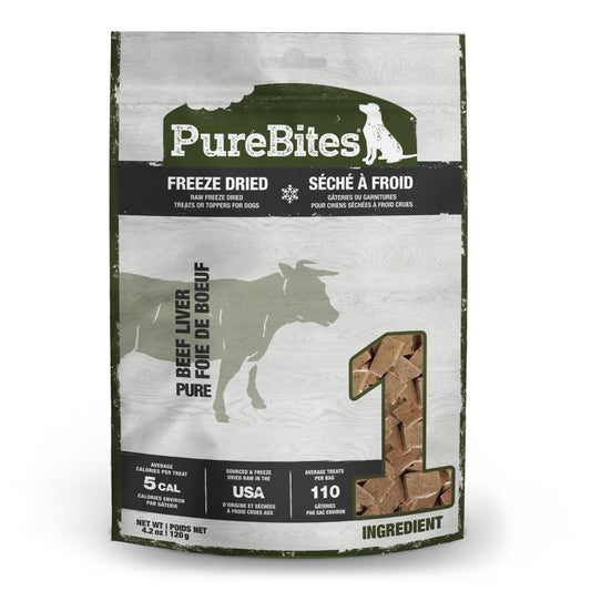 Beef Freeze Dried Dog Treats, 1 Ingredient, Made in USA, 4.2Oz