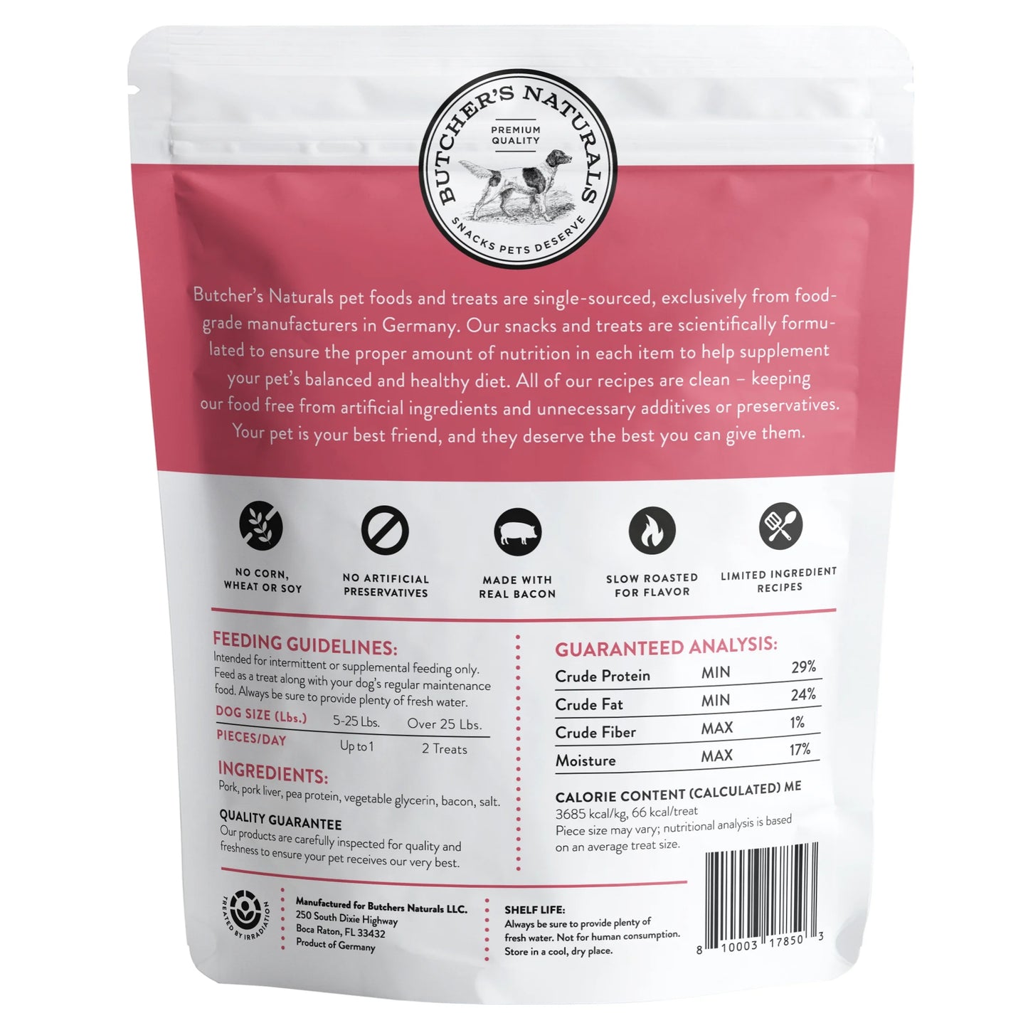 Butcher’S Naturals Pork Flavored Jerky Treats for Dogs, 16 Oz